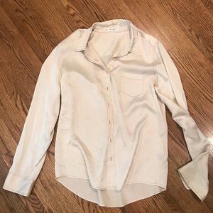 Equipment Classic Silk Blouse Champagne Color